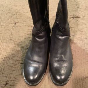 Great knee high black leather Franco sarto size 10